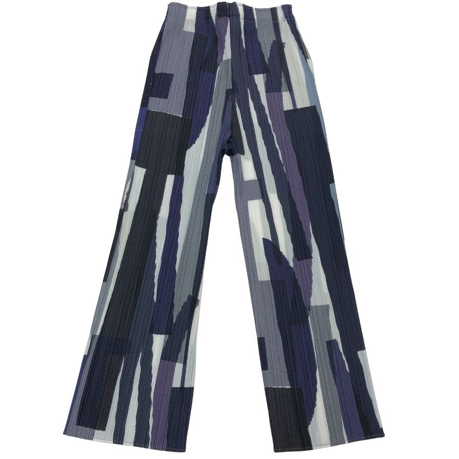 プリーツプリーズ モノグラムプリーツストレートパンツ 30周年記念 サイズ4 PP31JF712 PLEATS PLEASE ISSEY MIYAKE 【AFB10】