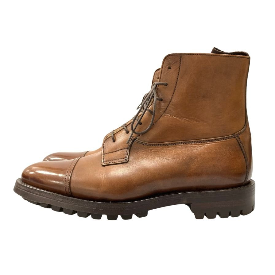 トリッカーズ レザーブーツ M7242 ストレートチップ レースアップ ブラウン メンズ サイズ8 Tricker's 約26.5cm【LA】
