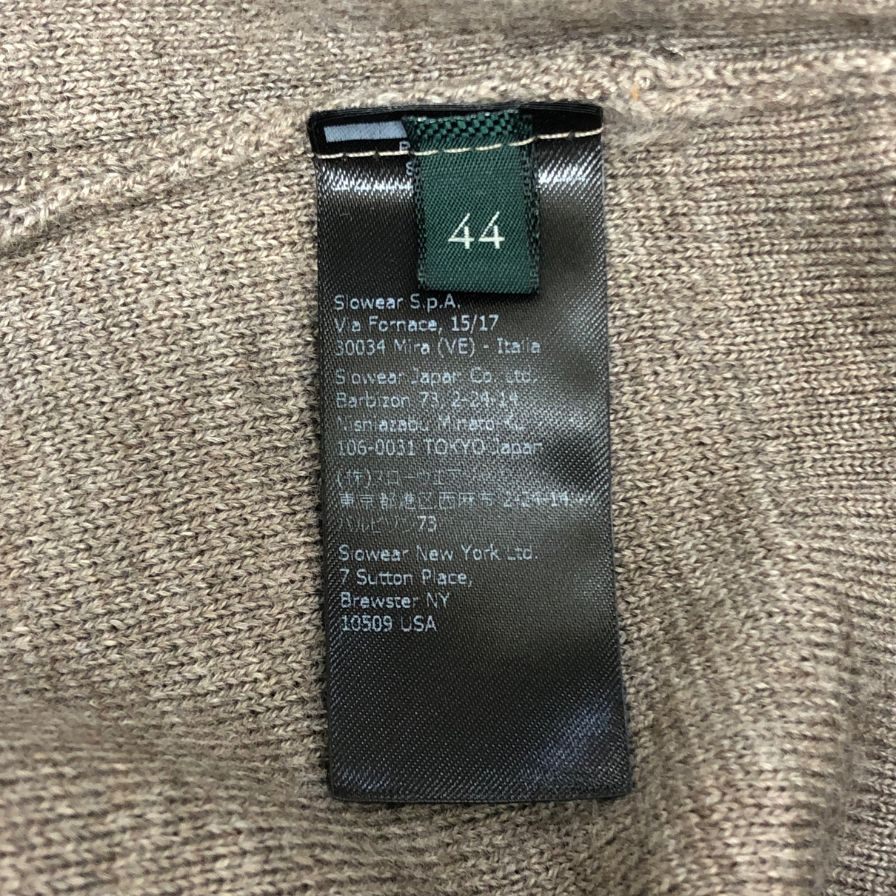 美品◆ザノーネ ニット 12ゲージ ウール クルーネック メンズ グレー サイズ44 ZANONE 【AFB4】