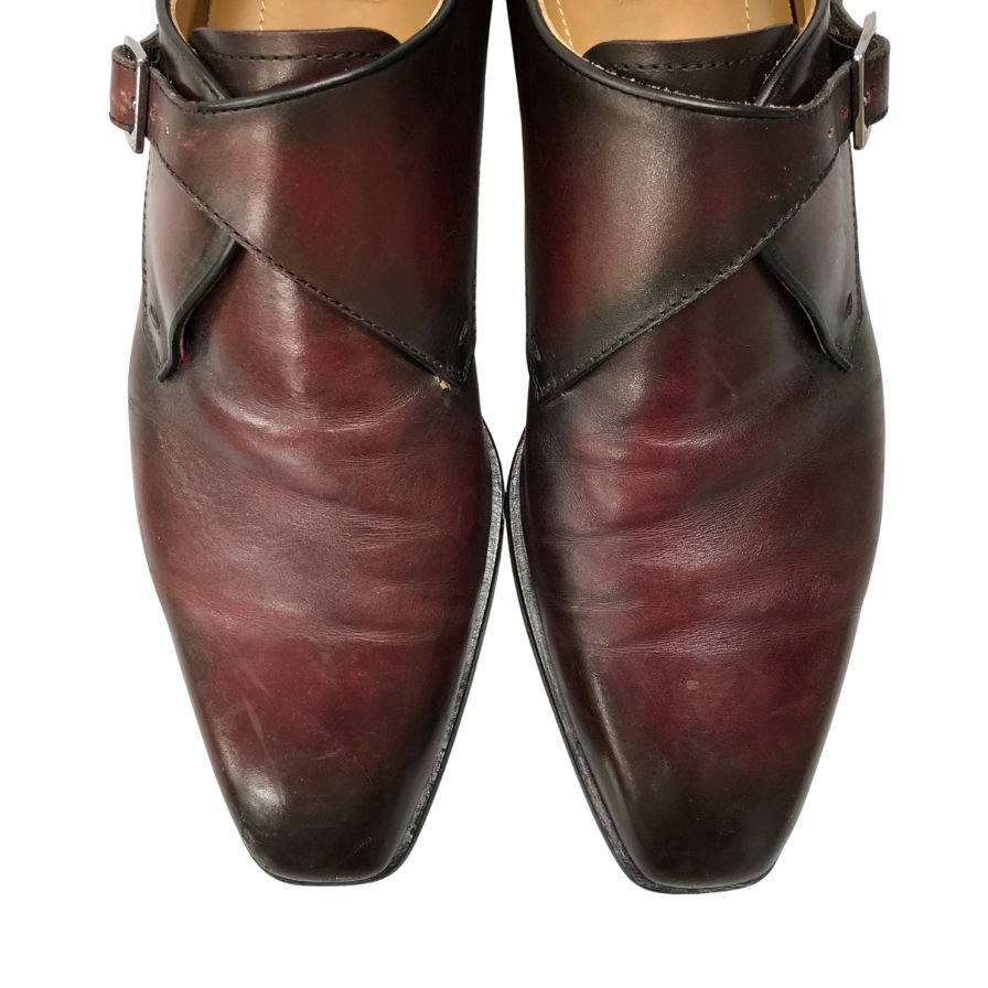 ベルルッティ レザーシューズ シングルモンク メンズ サイズ8.5 バーガンディ Berluti 約26.5cm【AFC33】