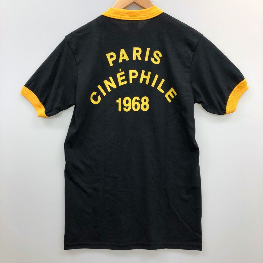 新品同様◆ゴダード Tシャツ 半袖 プリント メンズ ブラック イエロー サイズS godard 【AFB6】