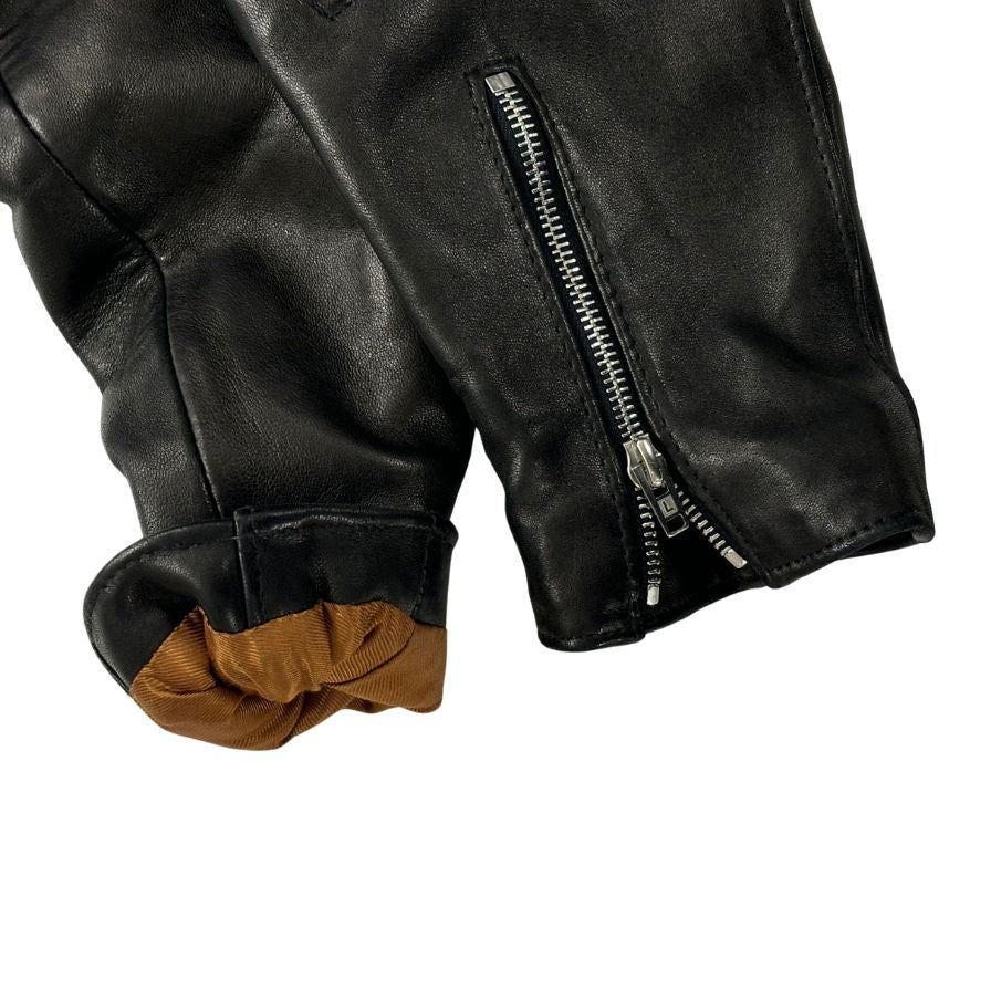 極美品◆ルイスレザー レザージャケット ライダース ライトニング タイトフィット シープスキン サイズ38 メンズ ブラック系 Lewis Leathers 【AFG1】