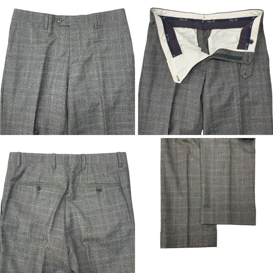 ラルディーニ セットアップ ダブルブレスト ロロピアーナ製 チェック メンズ サイズ46 LARDINI【AFB33】