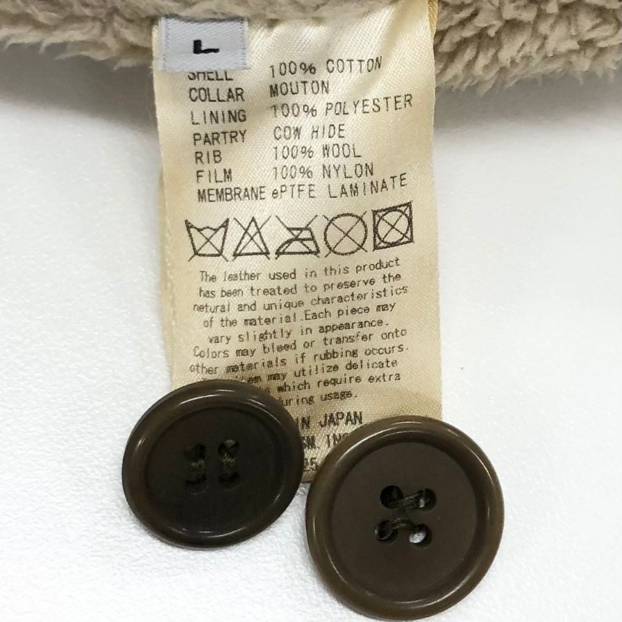 中古◆ヴィズヴィム ビズビム デッキハンドジャケット 襟ムートン 裏地ボア メンズ カーキ サイズM visvim 【AFA4】