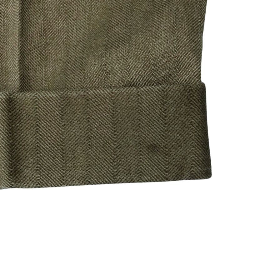 ピーティーゼロウーノ トラウザー コットン ヘリンボーン CARROT FIT ベージュ メンズ サイズ48 PT01【】