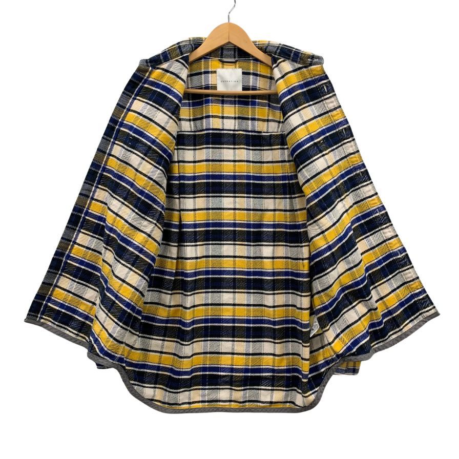 美品◆エストネーション ヘビーネルチェックシャツ コットン サイズL メンズ マルチカラー ESTNATION 【AFB36】