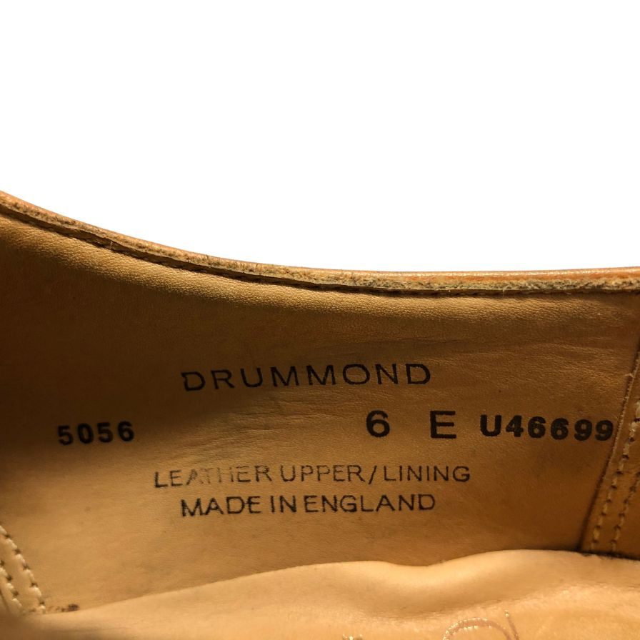 クロケット&ジョーンズ レザーシューズ ドラモンド ウイングチップ ライトブラウン メンズ サイズUK6E CROCKETT&JONES 約25.0cm【AFC8】