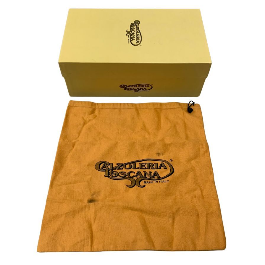 カルツォレリアトスカーナ レースアップシューズ ブラック メンズ サイズ40 Calzoleria Toscana 約25.0cm【AFD9-2】