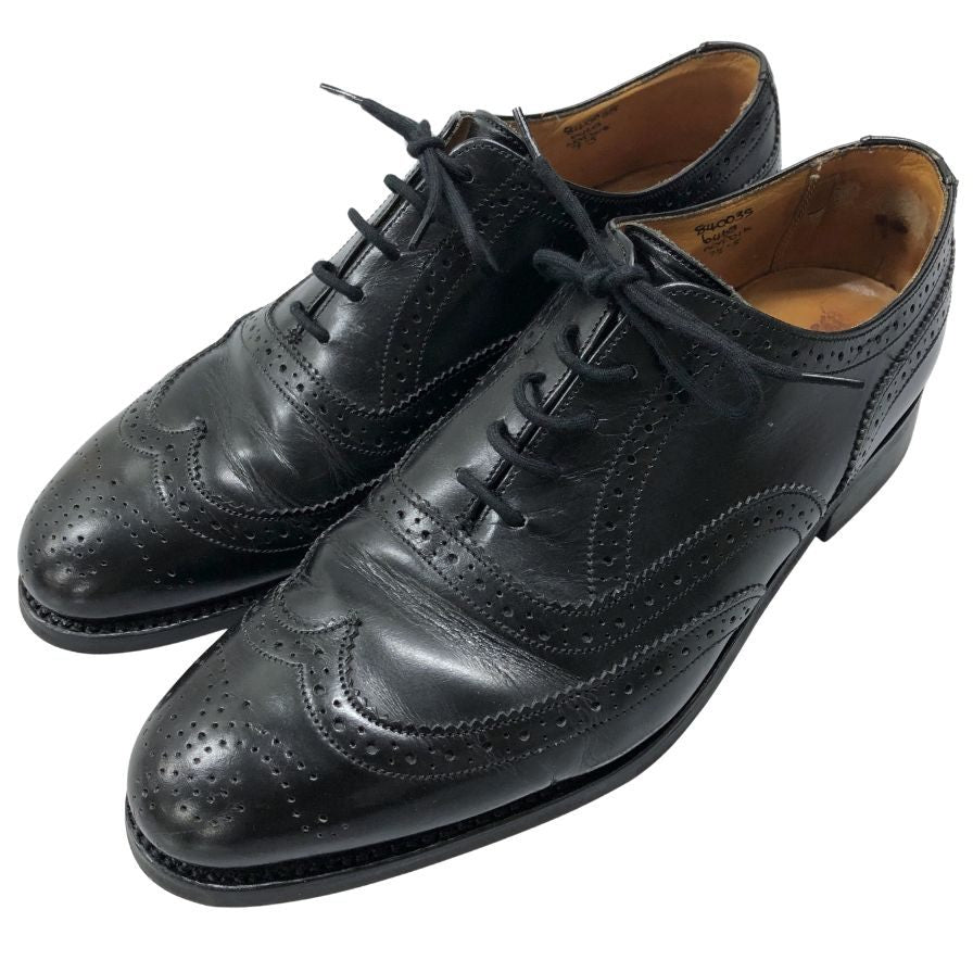 トリッカーズ レザーシューズ ノーフォーク フルブローグ ウィングチップ メンズ サイズ7.5 ブラック Tricker`s NORFOLK ビジネスシューズ 約26.0cm【LA】【中古】