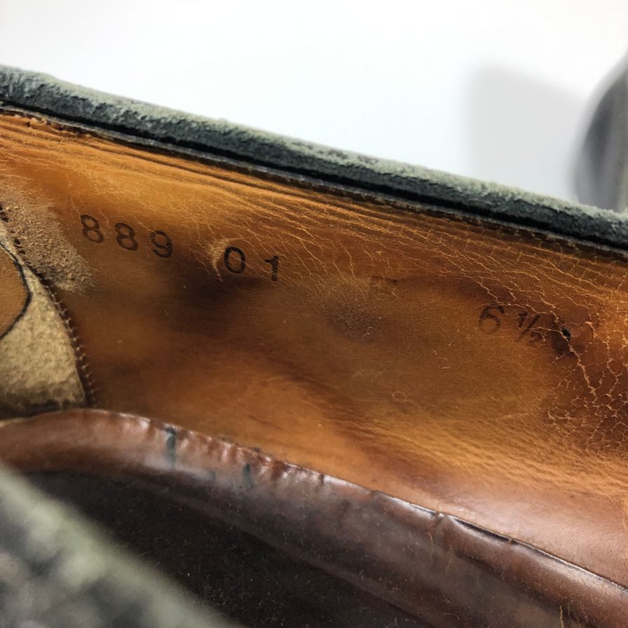 サントーニ スリッポン レースアップ ステッチ カーフ メンズ ブラック サイズUK6.5 Santoni 約25.5cm【AFC50】