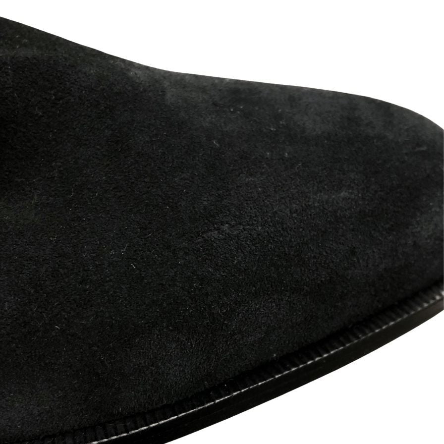 マノロ ブラニク チャッカブーツ スエード サイズ8 メンズ ブラック MANOLO BLAHNIK 約25.0cm【AFC1】