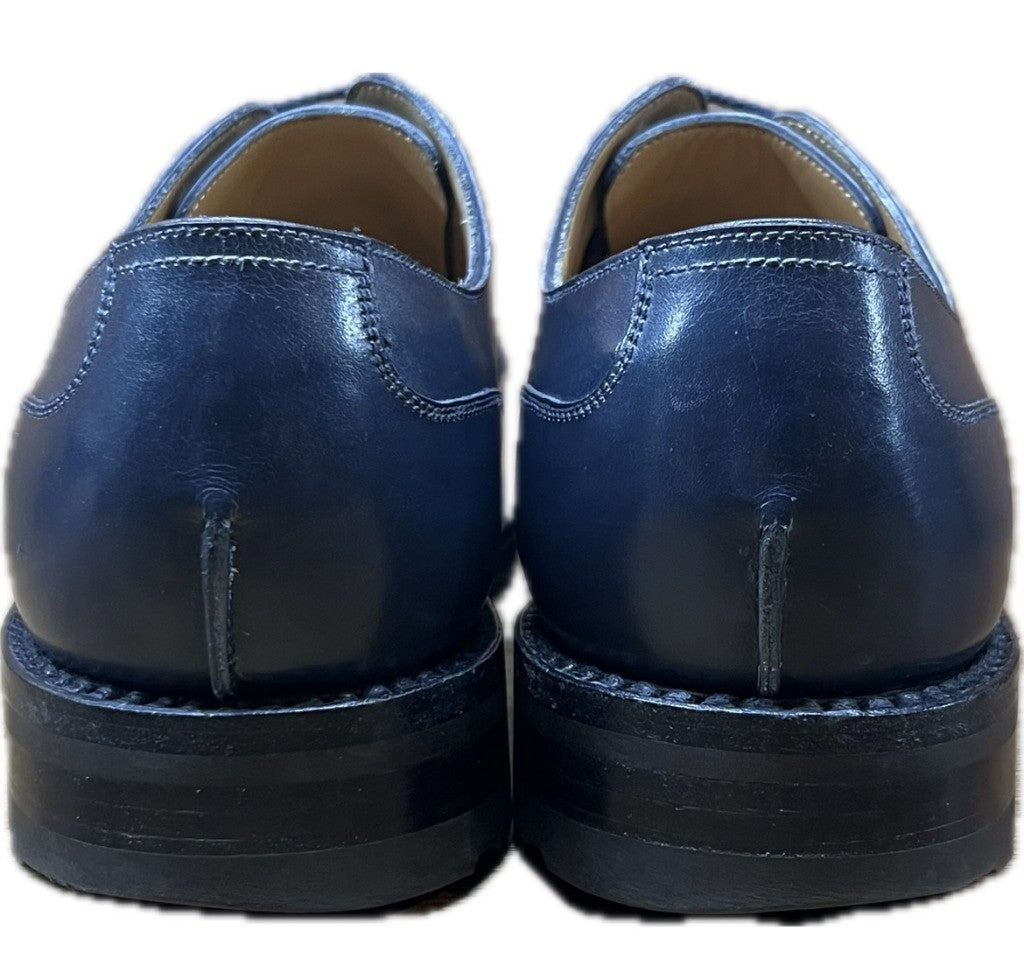 美品◆ジェイエムウエストン レザーシューズ Uチップ 641 ゴルフ ボックスカーフ メンズ サイズ7D ネイビー J.M.WESTON【LA】