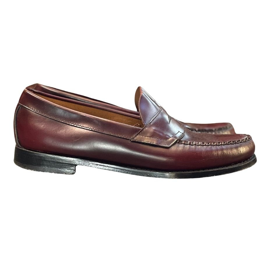 ジーエイチバス レザーシューズ ローファー ローガン ガラスレザー バーガンディ メンズ サイズUS9.5D G.H.Bass&Co. ローファー 約27.5cm【LA】【中古】