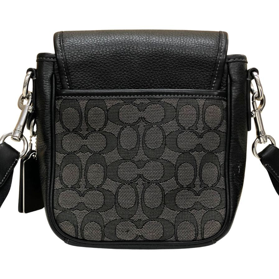 コーチ ショルダーバッグ ルーカス クロスボディ シグネチャー ジャカード CO915 ブラック COACH【AFE11】