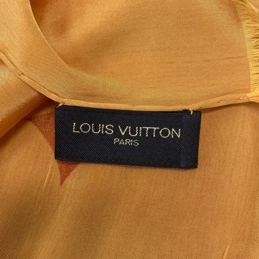 美品◆ルイヴィトン スカーフ シルク モノグラム ブラウン系 レディース LOUIS VUITTON【AFI20】