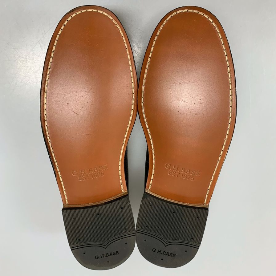 ジーエイチバス ローファー ウィージャンズ ラーソン シボレザー サイズ10.5 メンズ ブラック G.H.Bass&Co. WEEJUNS LARSON ローファー 約29.0cm【LA】【中古】