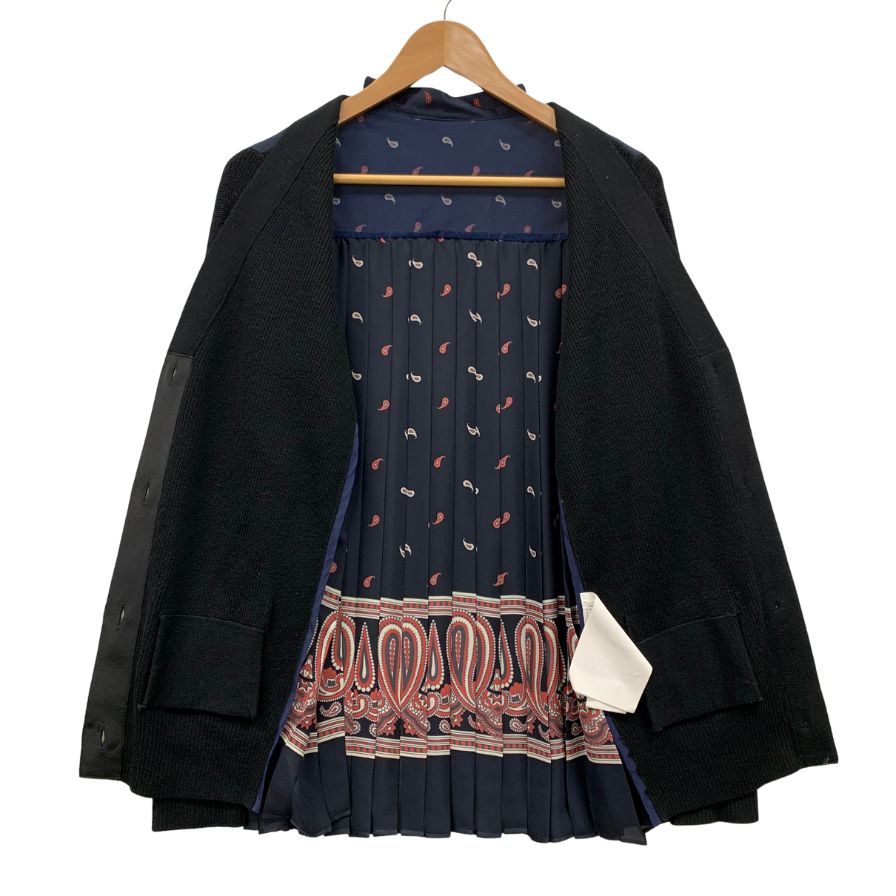 中古◆サカイ 20AW カーディガン プリーツ切り替え レディース サイズ3 20-05182 Sacai 【AFB49】