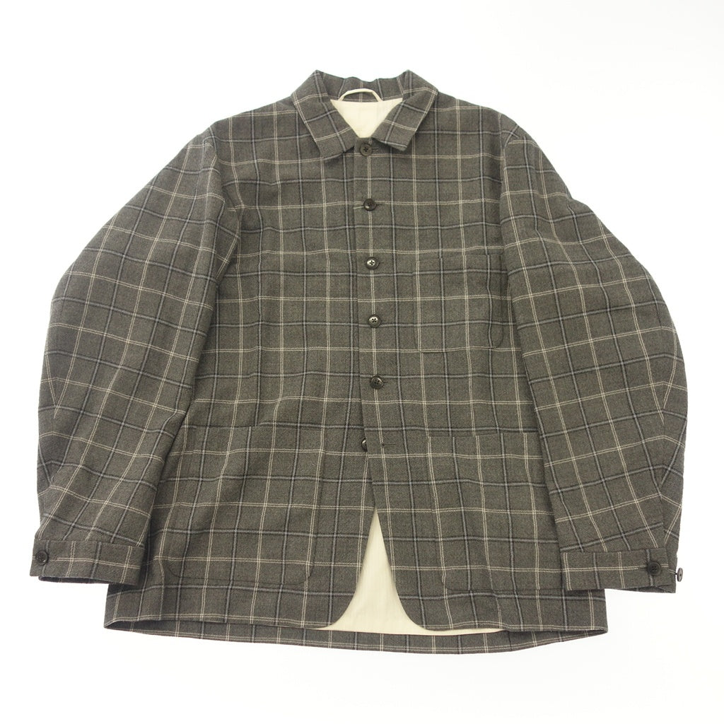 極美品◆フランネル ジャケット BBZ2021207A0001 チェック メンズ サイズ3 グレー系 phlannel【AFB28】