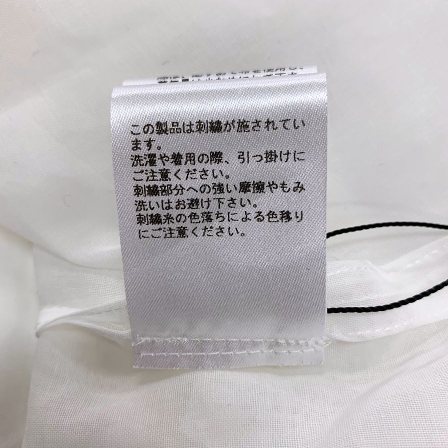 新品同様◆ヨリ シアーシャツ 半袖 フリル ホワイト レディース サイズ36 yori 【AFB51】