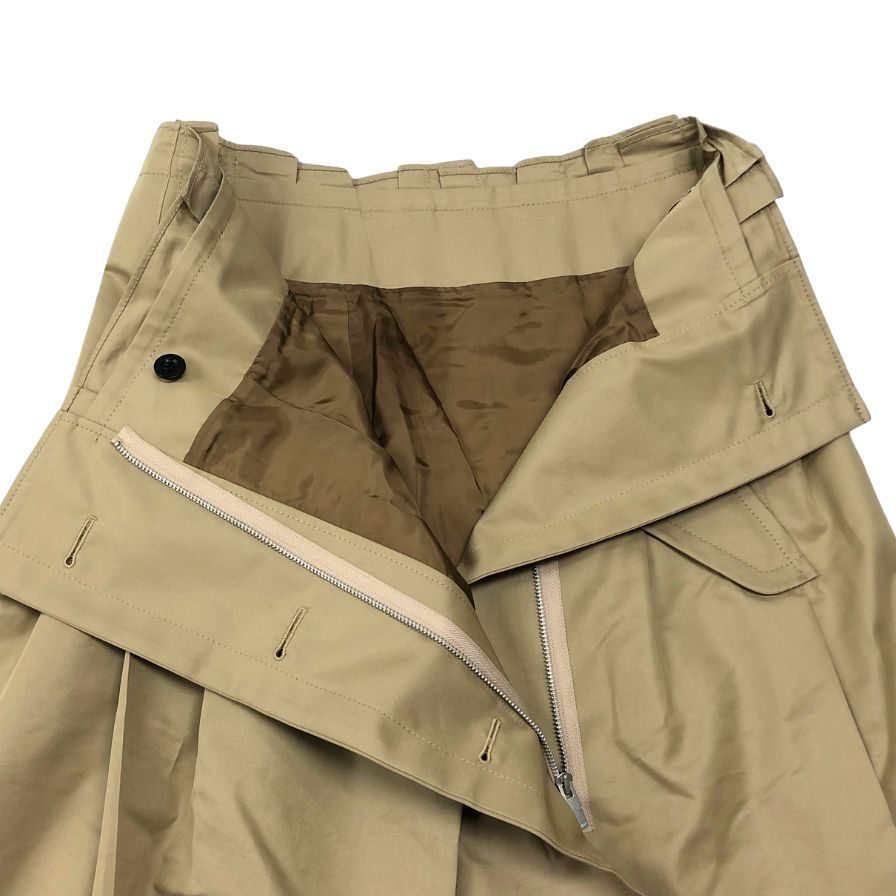 サカイ 22SS コットンギャバジンミックススカート ベージュ レディース サイズ4 22-05949 Sacai【AFB50】