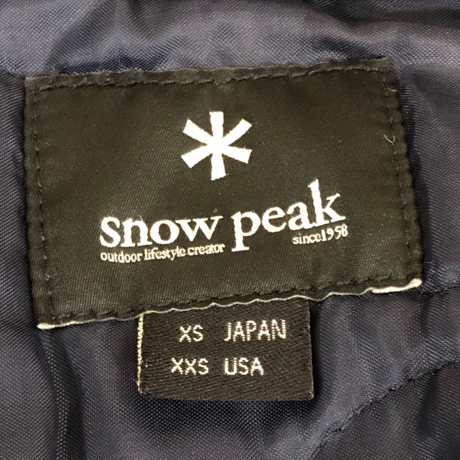 美品◆スノーピーク ドテラジャケット ブラック メンズ サイズS ブルー系 JK 15AU104 snowpeak 【AFA11】