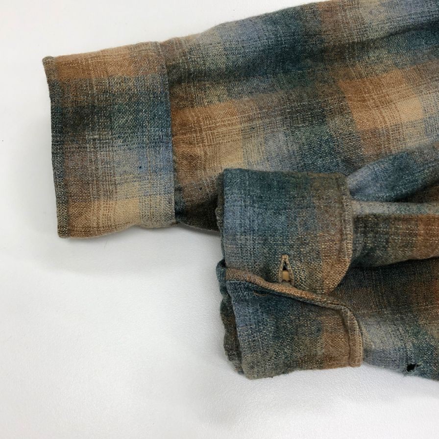 中古◆カントリー トラディション バイ ペンドルトン オンブレチェックシャツ ウール メンズ サイズM Country Traditionals BY PENDLETON 【AFB4】