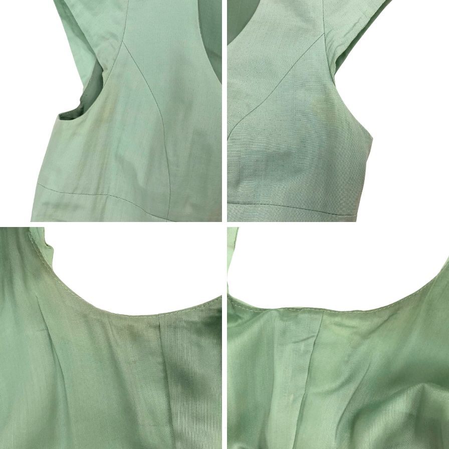 美品◆フォクシー ブティック ワンピース 半袖 カットソー チュニック コットン グリーン レディース サイズ42 FOXEY BOUTIQUE 【AFB41】