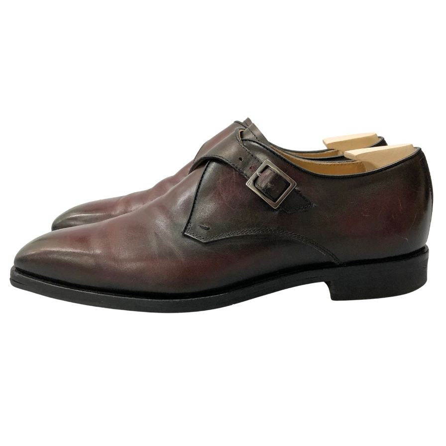 ベルルッティ レザーシューズ シングルモンク メンズ サイズ8.5 バーガンディ Berluti 約26.5cm【AFC33】