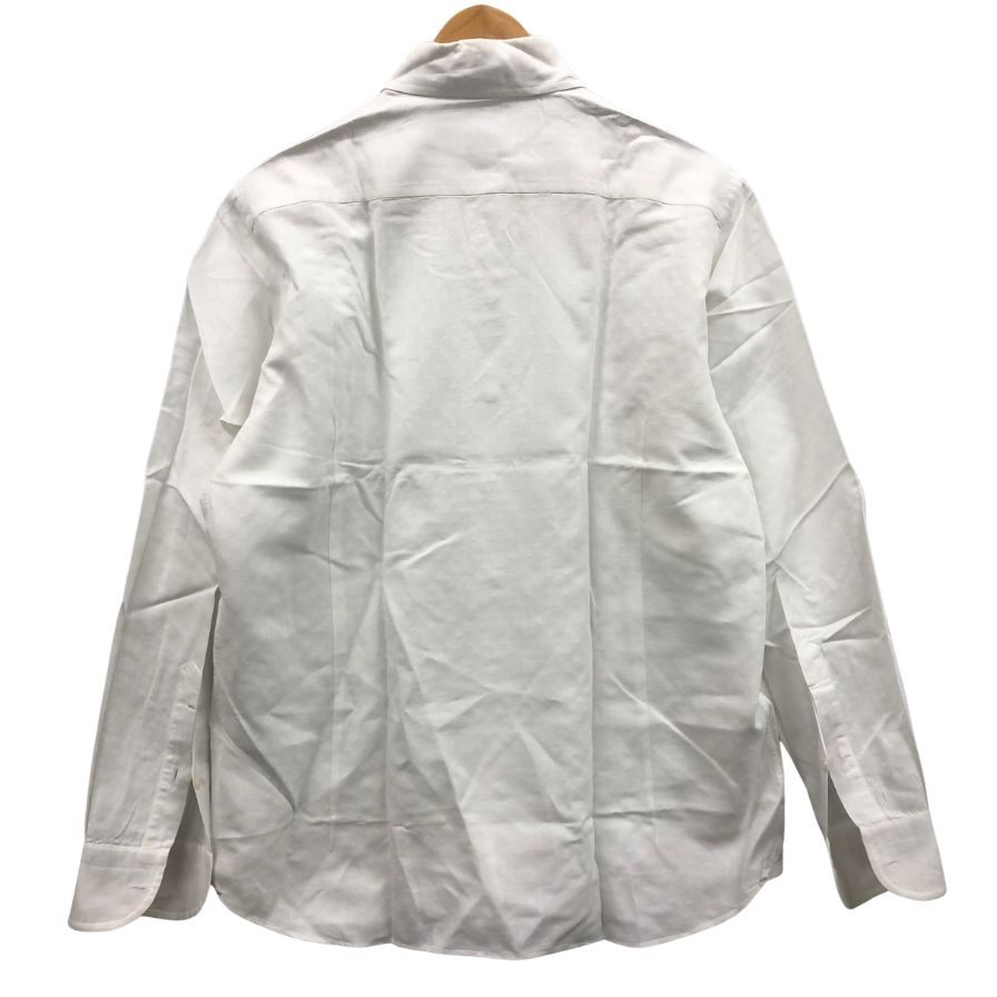 極美品◆オリアン ドレスシャツ コットンリネン ホライト系 小柄 メンズ サイズL ORIAN 【AFB11】