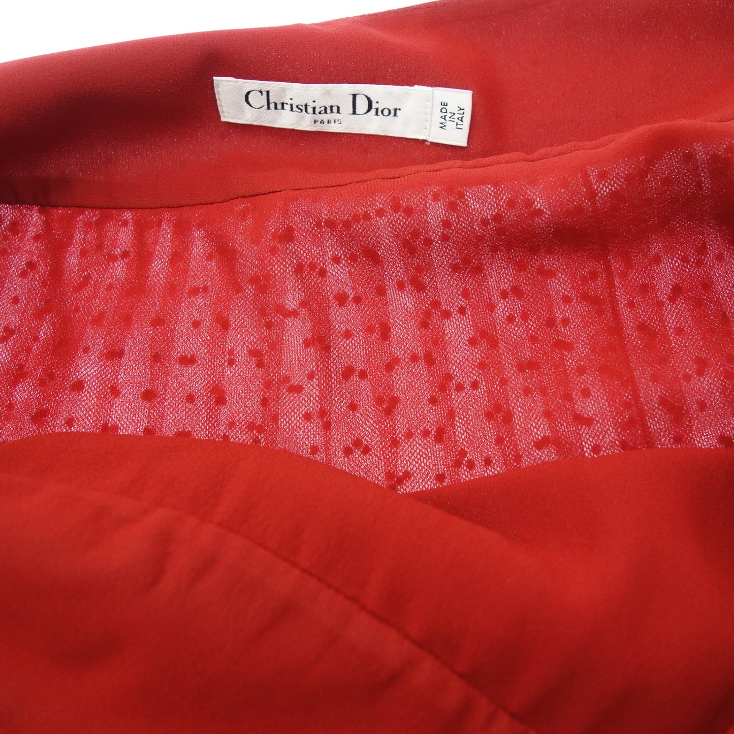 美品◆ディオール スカート プリーツ レディース レッド系 サイズ38 8C21345A1810 DIOR【AFB17】