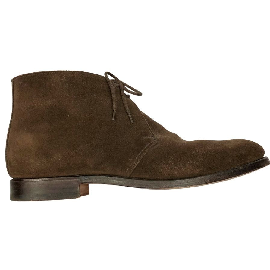 クロケット&ジョーンズ チャッカブーツ チャートシー スエード ブラウン メンズ サイズ8.5 CROCKETT&JONES CHERTSEY 約27.5cm【AFC41】