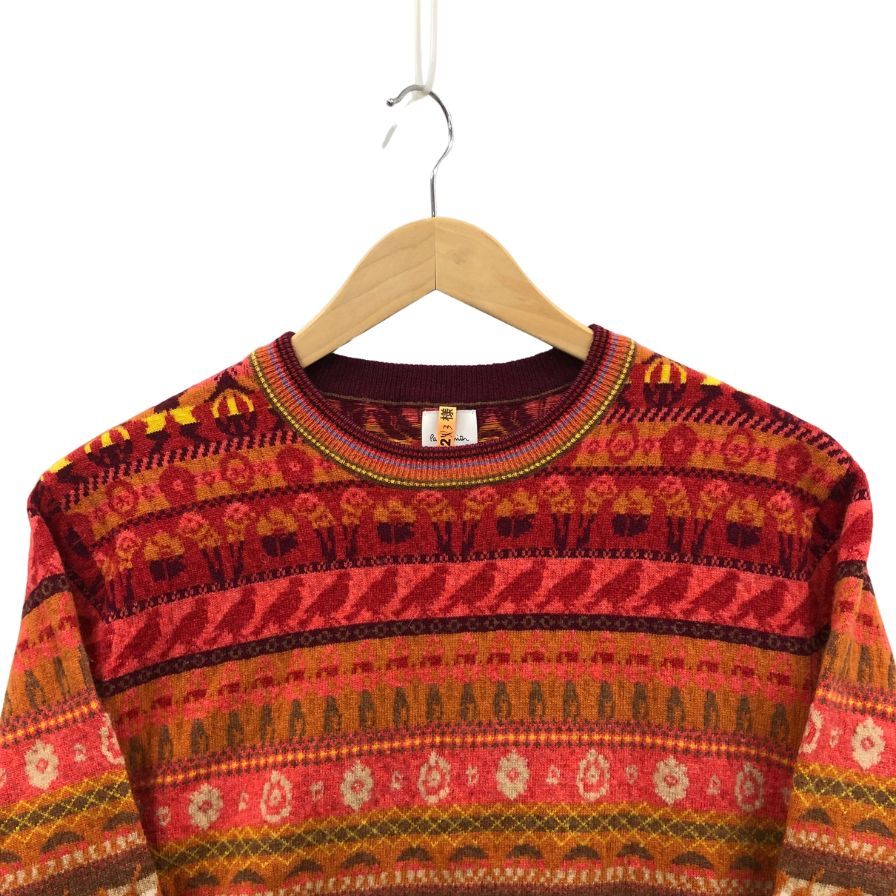 美品◆ポールスミス ロングスリーブニット 総柄 現行タグ メンズ サイズM Paul Smith 【AFB7】