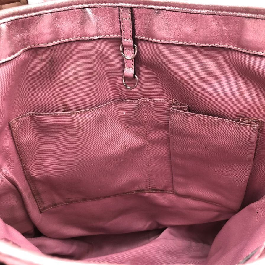 コーチ トートバッグ 7069 シグネチャー キャンバス バッグ 切替 ベージュ ピンク COACH【AFE11】