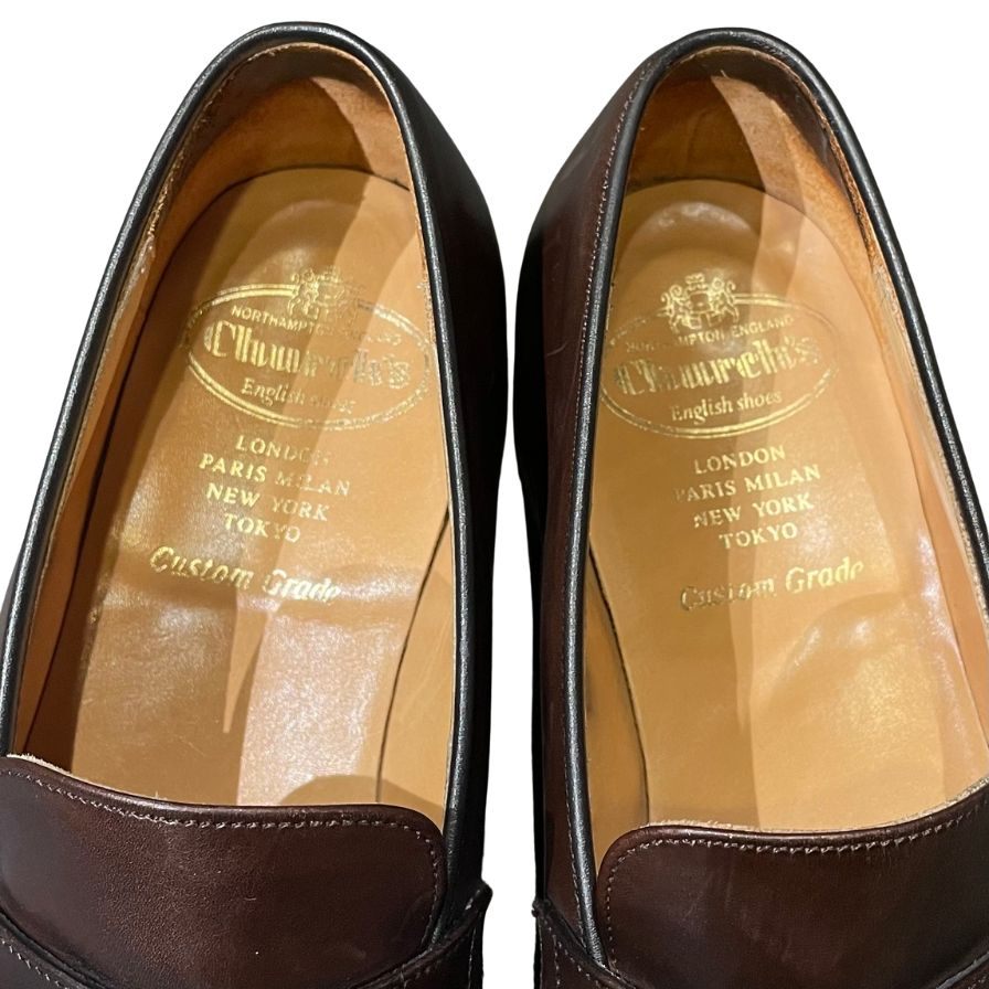 チャーチ レザーシューズ ネットン ローファー 93ラスト ブラウンメンズ サイズUK70F Church's ローファー 約26.0cm【LA】【中古】