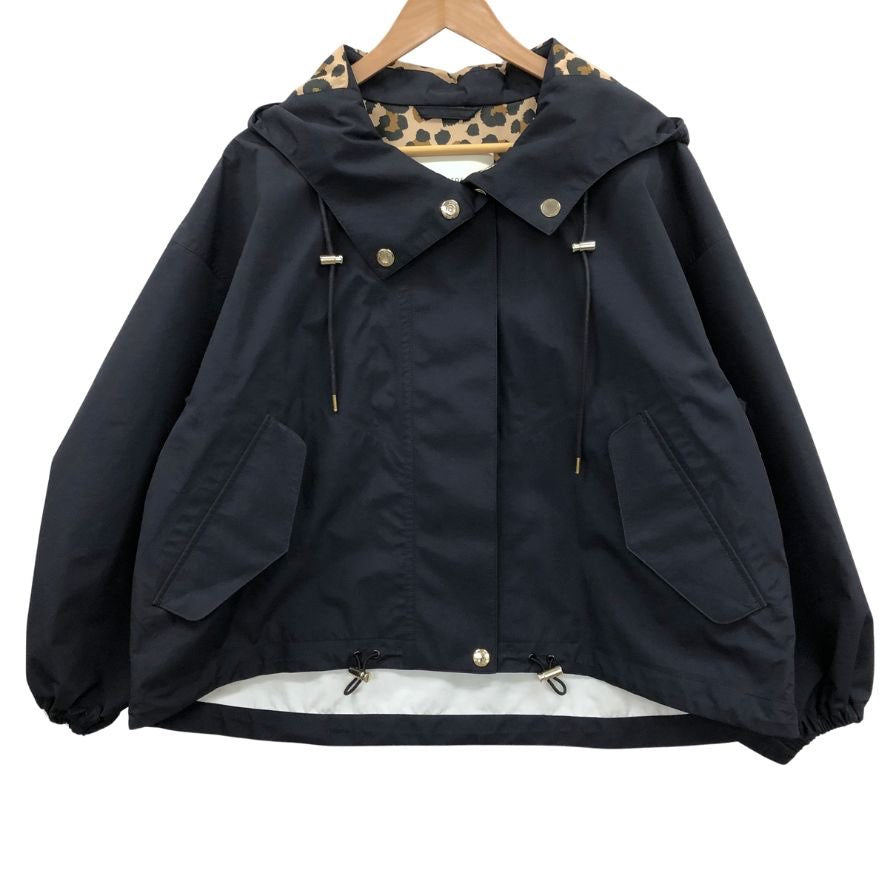 中古◆マッキントッシュ マウンテンパーカー RAINTEC SKYE SHORT レオパード サイズ6 レディース ブラック系 MACKINTOSH 【AFB6】