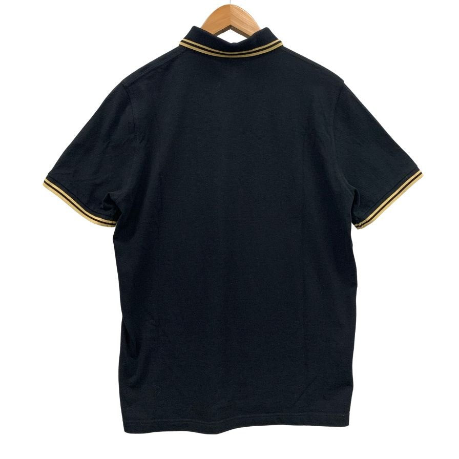 美品◆フレッドペリー 半袖ポロシャツ ゴールドライン ブラック メンズ サイズ46 FRED PERRY 【AFB35】