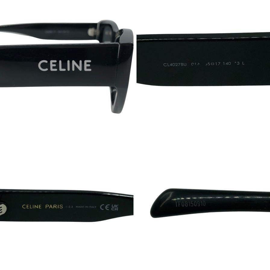 セリーヌ サングラス モノクローム フレームロゴ CL40278U 01A 55□17 140 ユニセックス ブラック CELINE【AFI11】