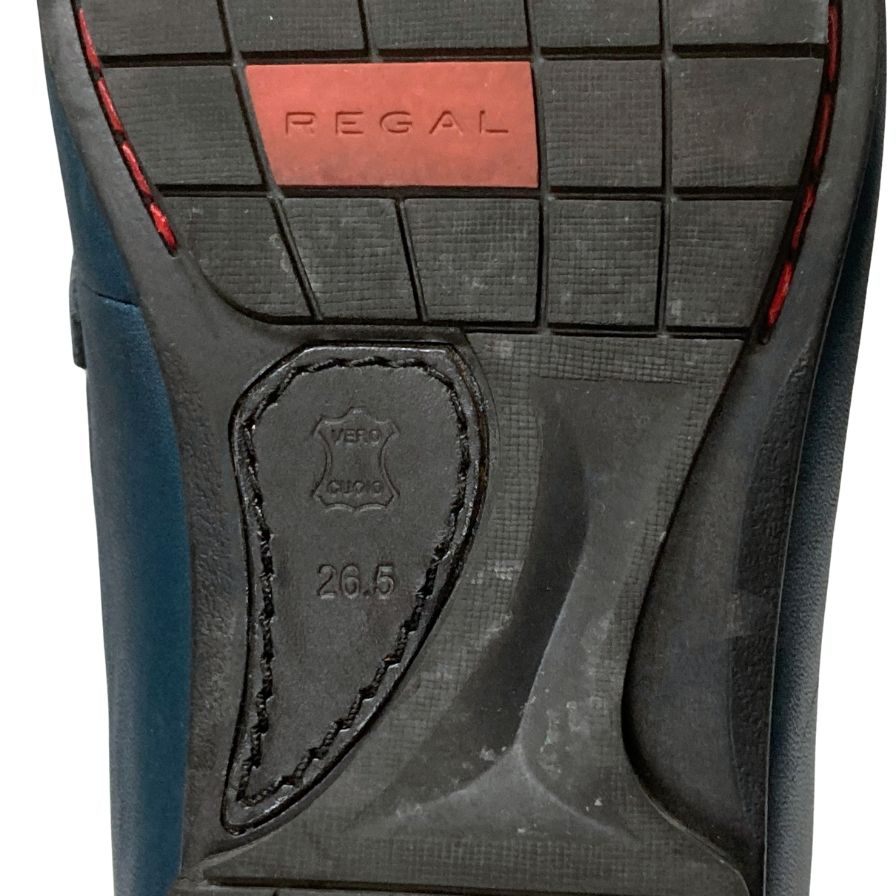 リーガル スリッポン レザー 56HR ネイビー メンズ サイズ26.5 REGAL 約26.5cm【AFD7】