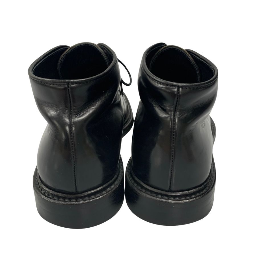 美品◆プラダ レザーシューズ Uチップ ブーツ 1484 ブラック メンズ サイズ5 PRADA【AFC40】