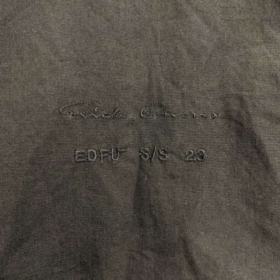 極美品◆リックオウエンス 長袖シャツ ナイロン アウター 23SS RU01C4729-TF ブラック サイズ48 メンズ Rick Owens 【AFA2】