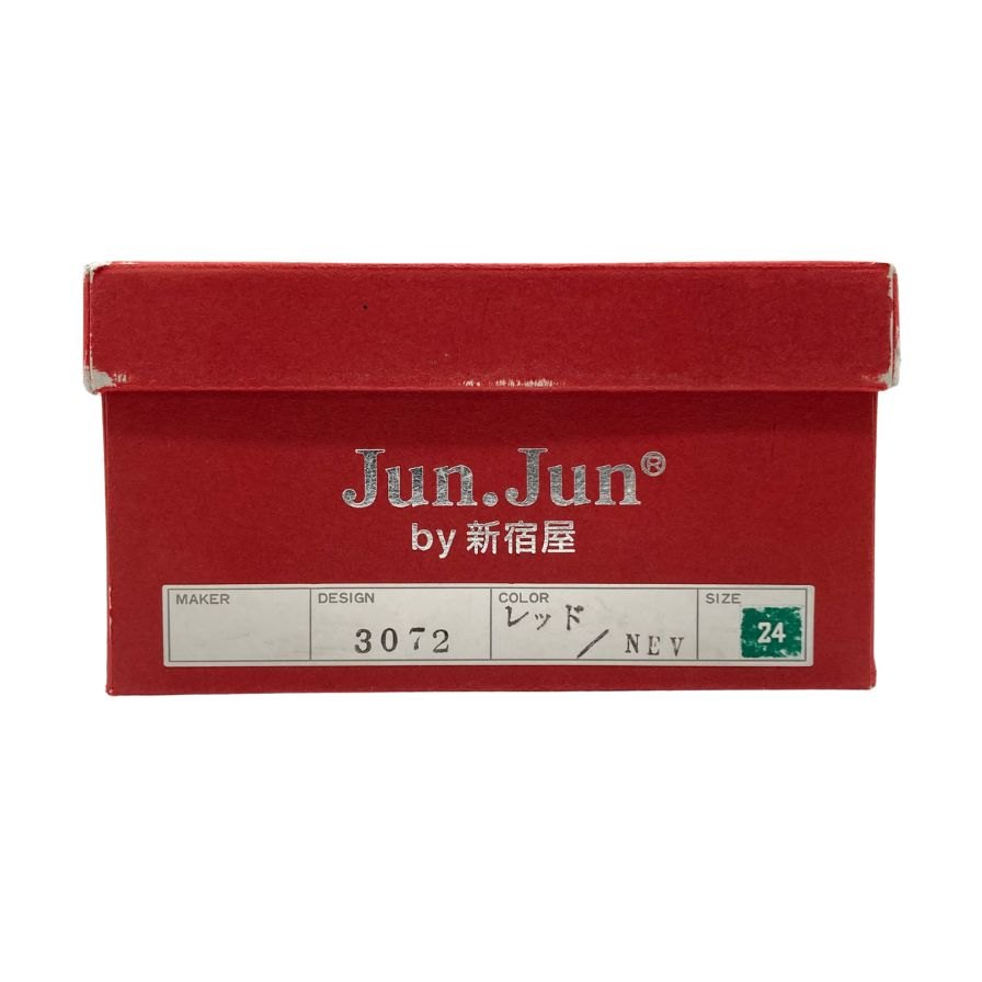 ジュンジュンバイ新宿屋 レザーパンプス レザー 3072 ブルー×レッド サイズ24cm レディース Jun.Jun by shinjukuya 約24.0cm【7-9】