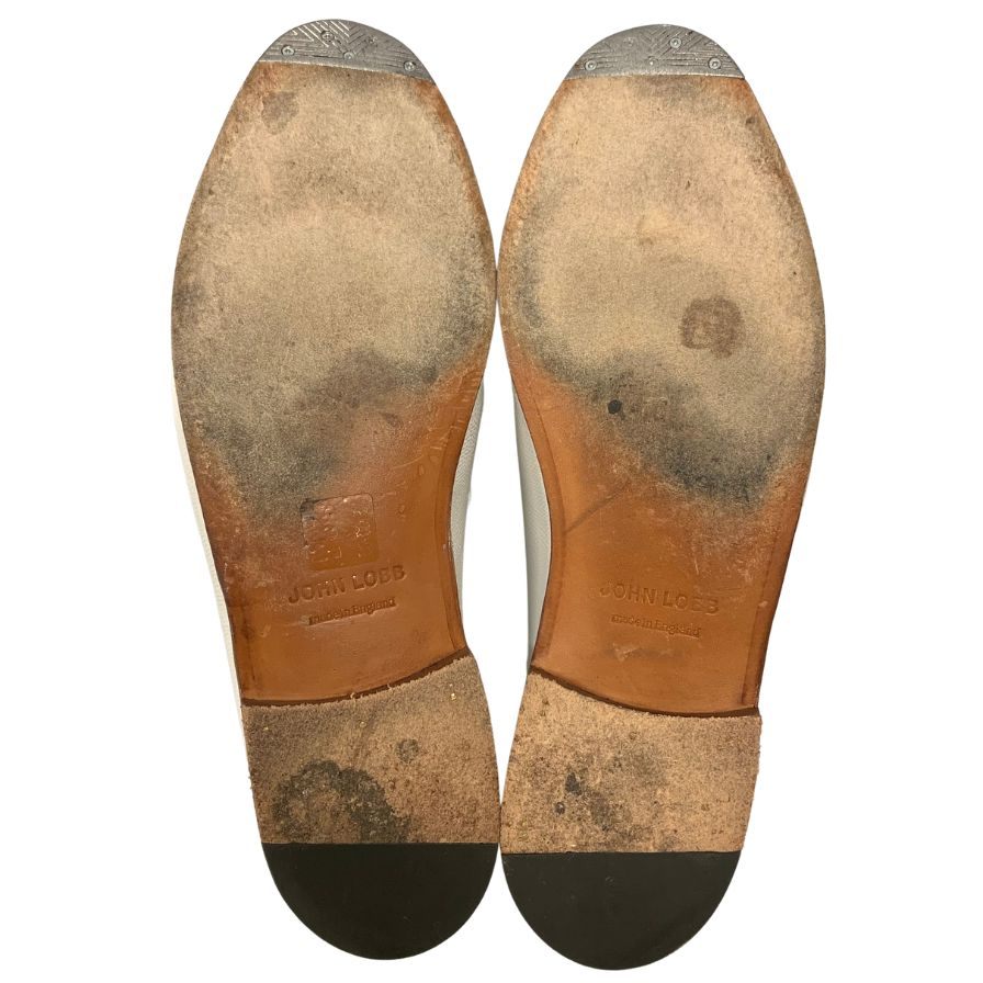 ジョンロブ ローファー ロペス クシュベルカーフ ホワイト サイズ8E メンズ JOHN LOBB LOPEZ 約27.0cm【LA】
