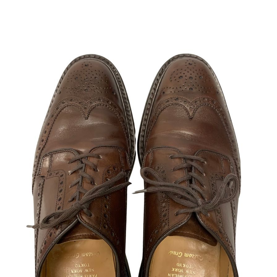 チャーチ レザーシューズ ウィングチップ 外羽根 グラフトン ブラウン メンズ サイズ7.5 Church's GRAFTON 約26.5cm【LA】【中古】
