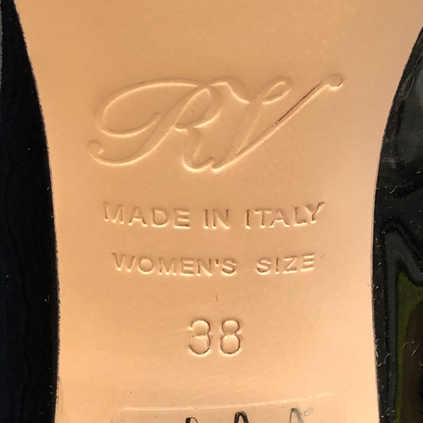 ロジェヴィヴィエ ショートブーツ パテントレザー スクエアバックル ビジュー ブラック レディース サイズ38 ROGERVIVER 約25.0cm【AFC29】