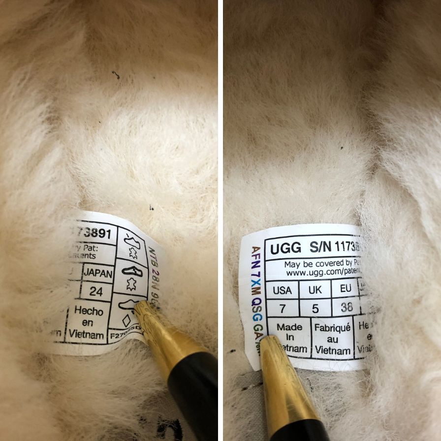 アグ W Classic Micro 1173891 レディース ベトナム製 サイズUS7 ブラック UGG 約24.0cm【AFD14】