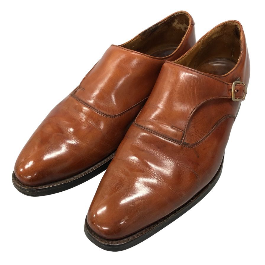 チーニー シングルモンク ブラウン UK7 メンズ CHEANEY 約25.5cm【AFC4】