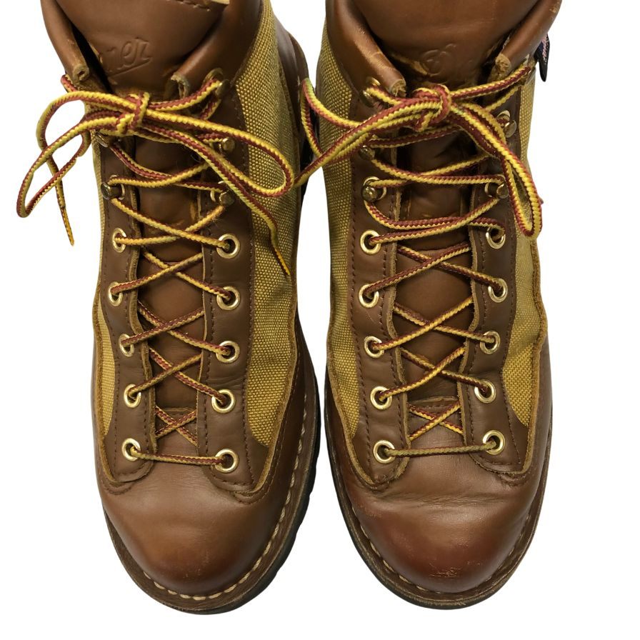 ダナー レースアップブーツ ダナーライト 30420X レザー キャンバス ビブラム ブラウン メンズ サイズUS7 Danner Vibram 約25.0cm【AFD4】
