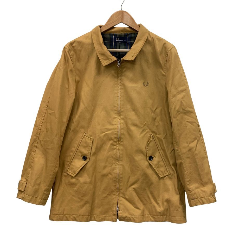 中古◆フレッドペリー ハリントンミドルコート F2424 ベージュ系 サイズM メンズ FRED PERRY 【AFB40】