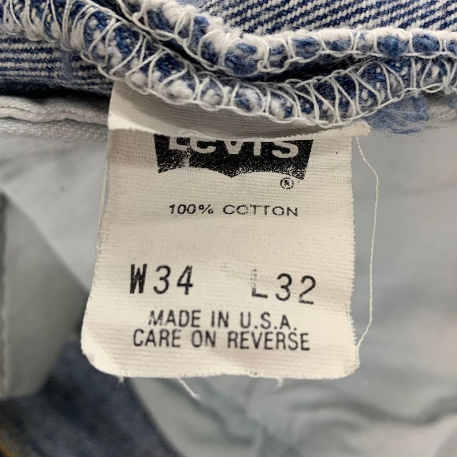 リーバイス デニム 501 90年代 USA製 ボタン裏520 インディゴ メンズ サイズ W34 L32 LEVI’S 【AFB48】