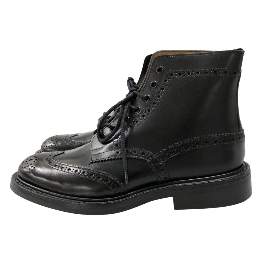 トリッカーズ レースアップブーツ モールトン エイコン ブラック メンズ サイズ8 Tricker’s ブーツ 約26.5cm【LA】【中古】